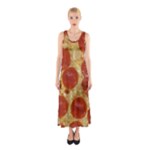 Pepperoni Pizza Sleeveless Maxi Dress