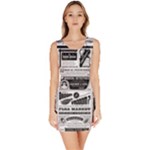 Creepy Newspaper Bodycon Dress