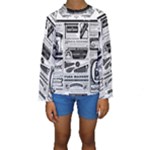 Creepy Newspaper Kids  Long Sleeve Swimwear