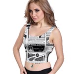 Creepy Newspaper Crop Top