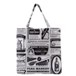 Creepy Newspaper Grocery Tote Bag