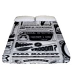 Creepy Newspaper Fitted Sheet (Queen Size)