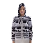 Creepy Newspaper Hooded Wind Breaker (Women)