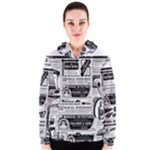 Creepy Newspaper Women s Zipper Hoodie