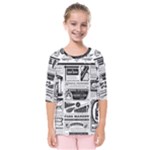 Creepy Newspaper Kids  Quarter Sleeve Raglan Tee