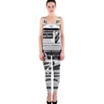 Creepy Newspaper OnePiece Catsuit