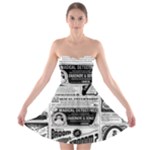 Creepy Newspaper Strapless Bra Top Dress