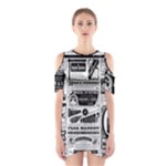 Creepy Newspaper Shoulder Cutout One Piece