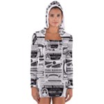 Creepy Newspaper Women s Long Sleeve Hooded T-shirt