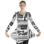 Creepy Newspaper Long Sleeve Tunic 