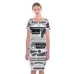 Creepy Newspaper Classic Short Sleeve Midi Dress