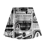 Creepy Newspaper Mini Flare Skirt