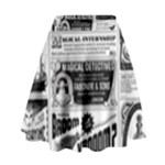 Creepy Newspaper High Waist Skirt