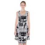 Creepy Newspaper Racerback Midi Dress