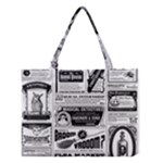 Creepy Newspaper Medium Tote Bag