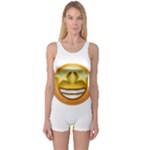 star eyes emoji One Piece Boyleg Swimsuit