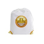 star eyes emoji Drawstring Pouch (Large)