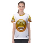 star eyes emoji Women s Sport Mesh Tee