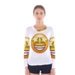 star eyes emoji Women s Long Sleeve Tee