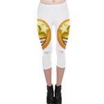 star eyes emoji Capri Leggings 