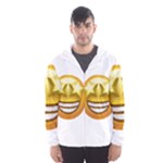 star eyes emoji Hooded Wind Breaker (Men)