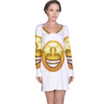 star eyes emoji Long Sleeve Nightdress