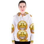 star eyes emoji Women s Zipper Hoodie