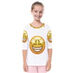 star eyes emoji Kids  Quarter Sleeve Raglan Tee