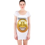 star eyes emoji Short Sleeve Bodycon Dress