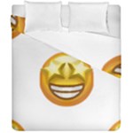 star eyes emoji Duvet Cover Double Side (California King Size)