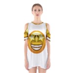 star eyes emoji Shoulder Cutout One Piece