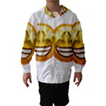 star eyes emoji Hooded Wind Breaker (Kids)