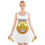 star eyes emoji V-Neck Sleeveless Dress