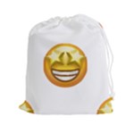 star eyes emoji Drawstring Pouch (XXL)