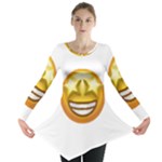 star eyes emoji Long Sleeve Tunic 