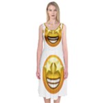 star eyes emoji Midi Sleeveless Dress