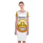 star eyes emoji Classic Short Sleeve Midi Dress