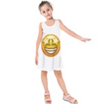 star eyes emoji Kids  Sleeveless Dress