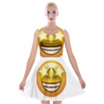 star eyes emoji Velvet Skater Dress