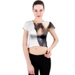 Siamese Cat Crew Neck Crop Top