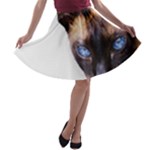 Siamese Cat A-line Skater Skirt