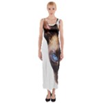 Siamese Cat Fitted Maxi Dress