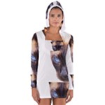 Siamese Cat Women s Long Sleeve Hooded T-shirt