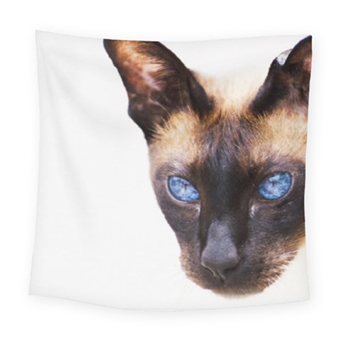 Siamese Cat Square Tapestry (Large) from ArtsNow.com