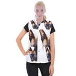 Siamese Cat Women s Button Up Puffer Vest