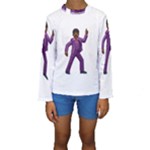 Emoji Dancing Man Kids  Long Sleeve Swimwear