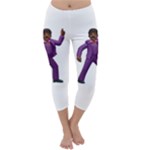 Emoji Dancing Man Capri Winter Leggings 