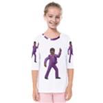 Emoji Dancing Man Kids  Quarter Sleeve Raglan Tee