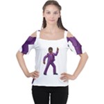 Emoji Dancing Man Women s Cutout Shoulder Tee