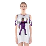 Emoji Dancing Man Shoulder Cutout One Piece